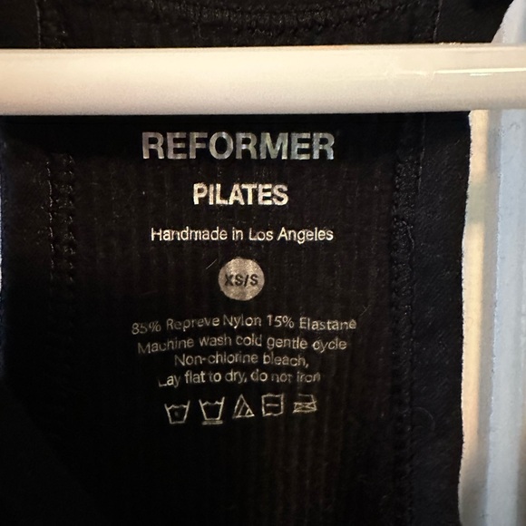 Reformer Pilates Black Ribbed Tank Top - Picture 4 of 4